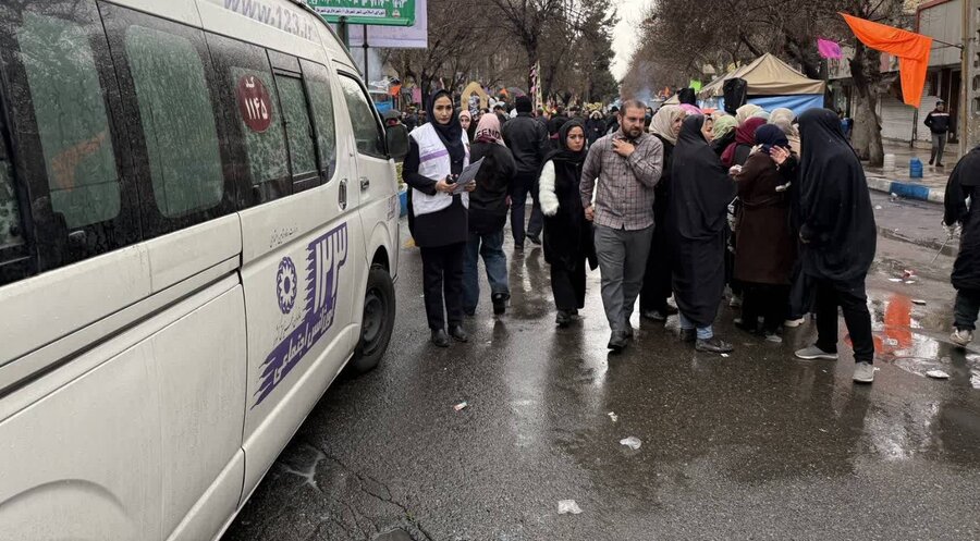 شهریار | استقرار تیم اورژانس اجتماعی بهزیستی شهرستان در مراسم نیمه شعبان