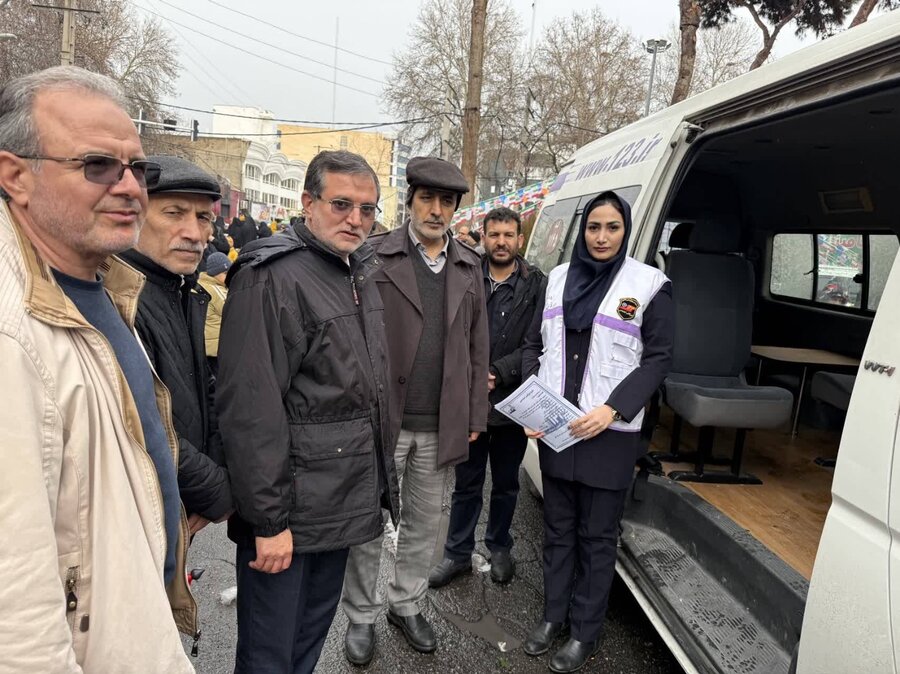 شهریار | استقرار تیم اورژانس اجتماعی بهزیستی شهرستان در مراسم نیمه شعبان