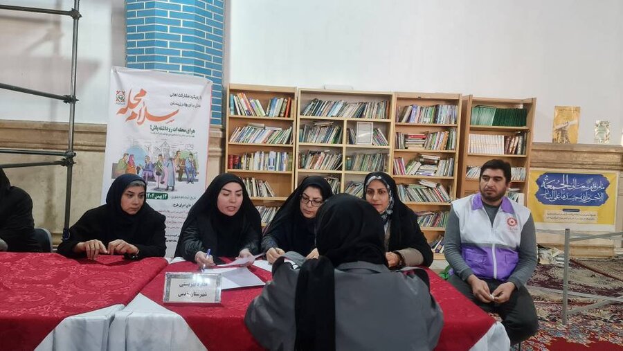 شهر قدس | اجرای پویش «سلام محله» توسط بهزیستی شهرستان قدس همزمان با میز خدمت دهه فجر