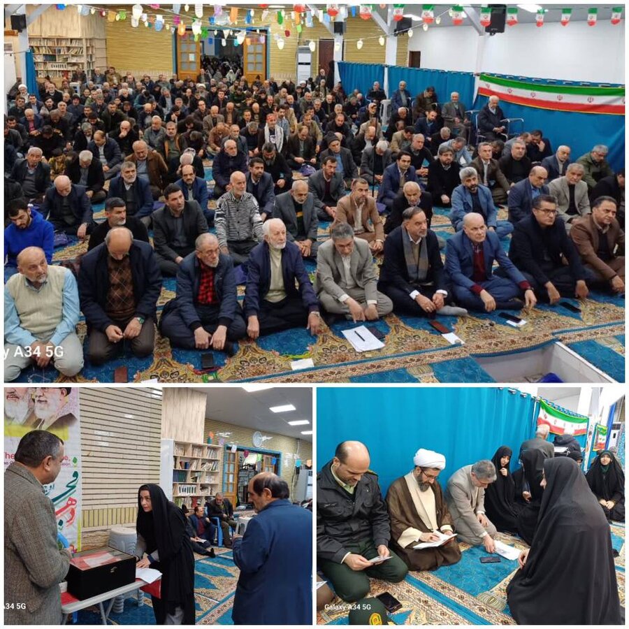 صومعه سرا/ برپایی میز خدمت در مصلی نماز جمعه و معرفی پویش "سلام محله"