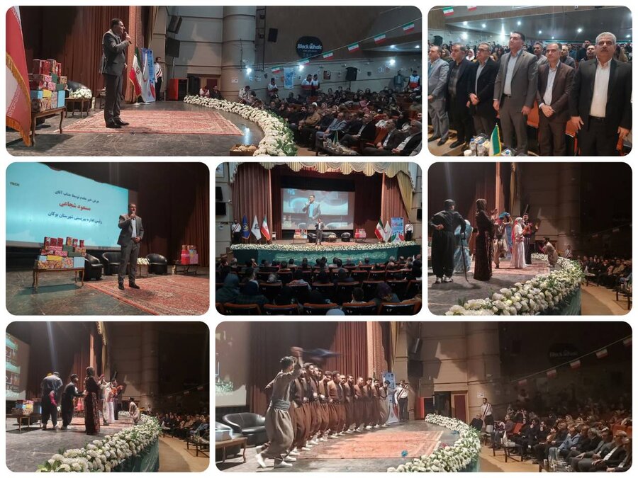 سالن شهید سلیمانی شهرستان بوکان لبریز از شور فجر شد