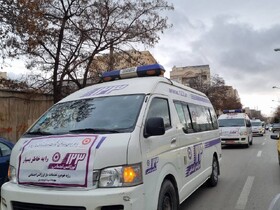 رژه خودرویی اورژانس اجتماعی بهزیستی زنجان برگزار شد
