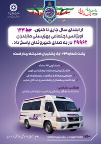 اینفوگرافیک| از ابتدای سالجاری تا کنون، خط ۱۲۳ اورژانس اجتماعی بهزیستی مازندران ۲۹۹۶۲ بار به صدای شهروندان پاسخ داد