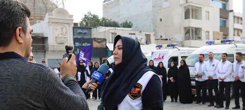 حرکت نمادین خودروهای اورژانس اجتماعی ۱۲۳ در بوشهر؛ تجلی خدمت‌رسانی به کرامت انسانی در دهه فجر