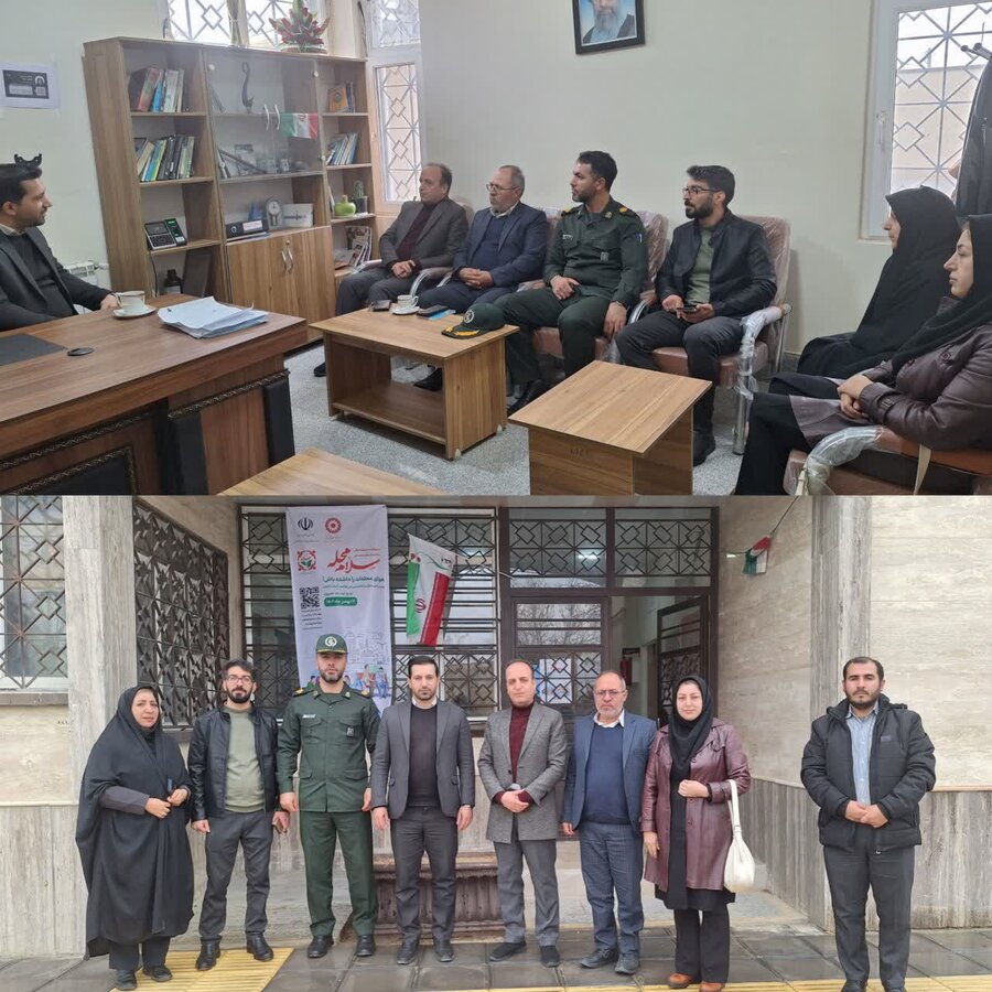 نشست مدیر بهزیستی همدان با بخشدار قهاوند برای توسعه «پویش سلام محله»