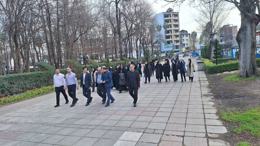 پیاده روی صبحگاهی کارکنان بهزیستی استان گیلان