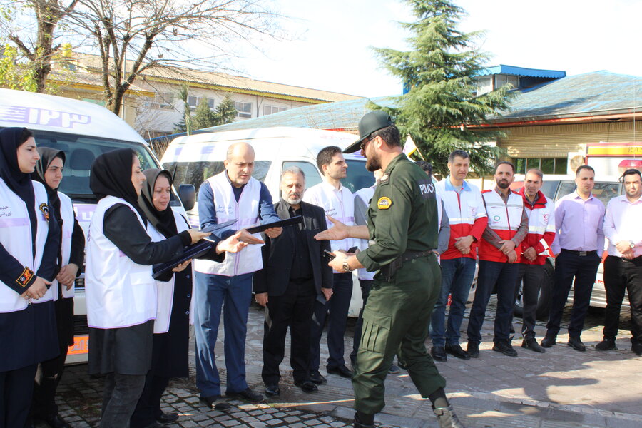 برگزاری مانور خودرویی اورژانس اجتماعی