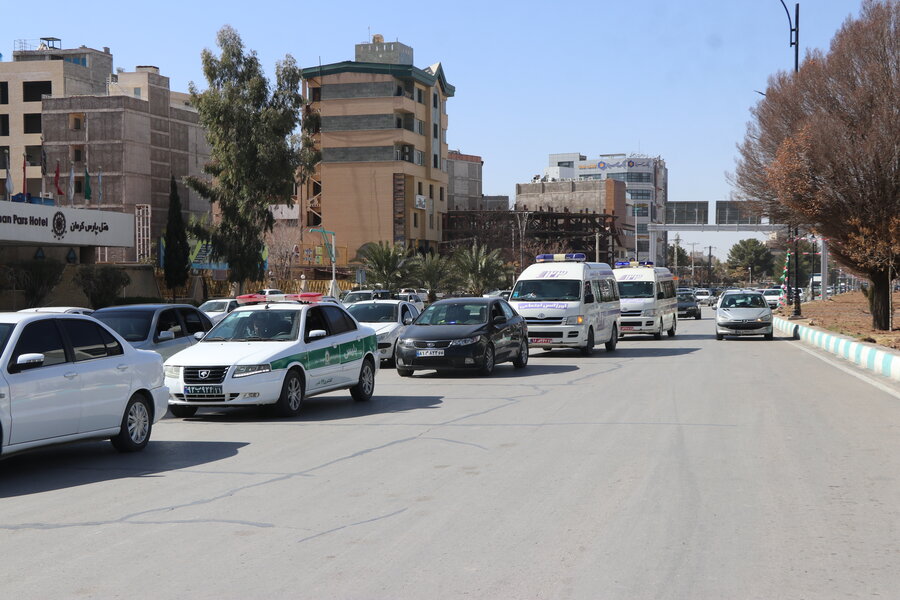 مانور موتوری خودروهای اورژانس(اورژانس پلیس ، اورژانس درمان ،اورژانس اجتماعی) استان کرمان برگزار شد