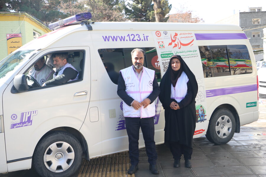 رژه خودروهای اورژانس اجتماعی بهزیستی استان خراسان شمالی همزمان با دهه مبارک فجر 