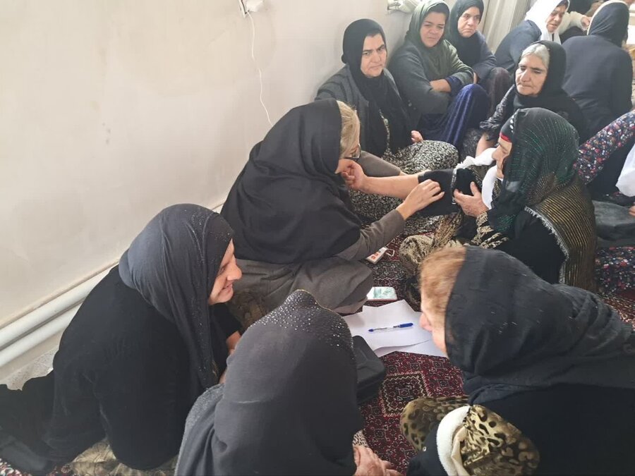 طرح پیشگیری از معلولیتهای دوران سالمندی در روستای قلقله مریوان برگزار شد