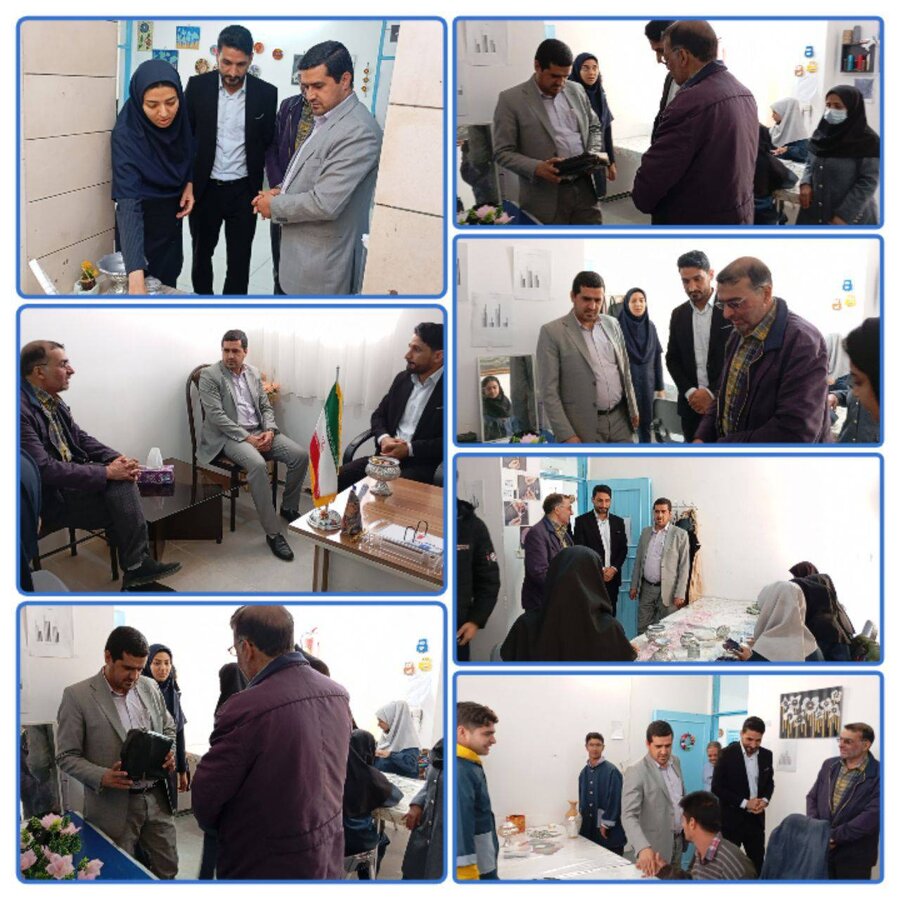 دهه فجر گرامی باد/ بازدید دادستان شهرستان سربیشه از مرکز حرفه‌آموزی معلولین مهر شهرستان