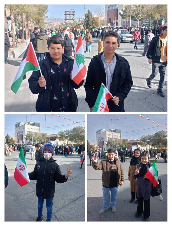 حضور همکاران به همراه فرزندان در مراسم راهپیمایی ۲۲بهمن