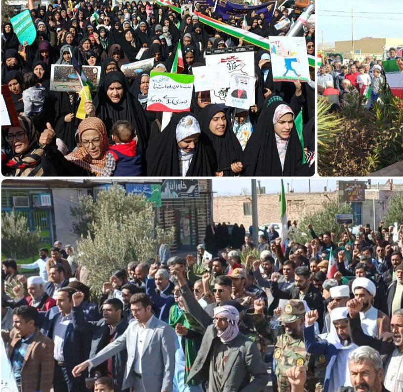 حضور مدیر مرکز خدمات بهزیستی +زندگی بخش درح به همراه مددکاران مرکز درح در راهپیمایی 22بهمن