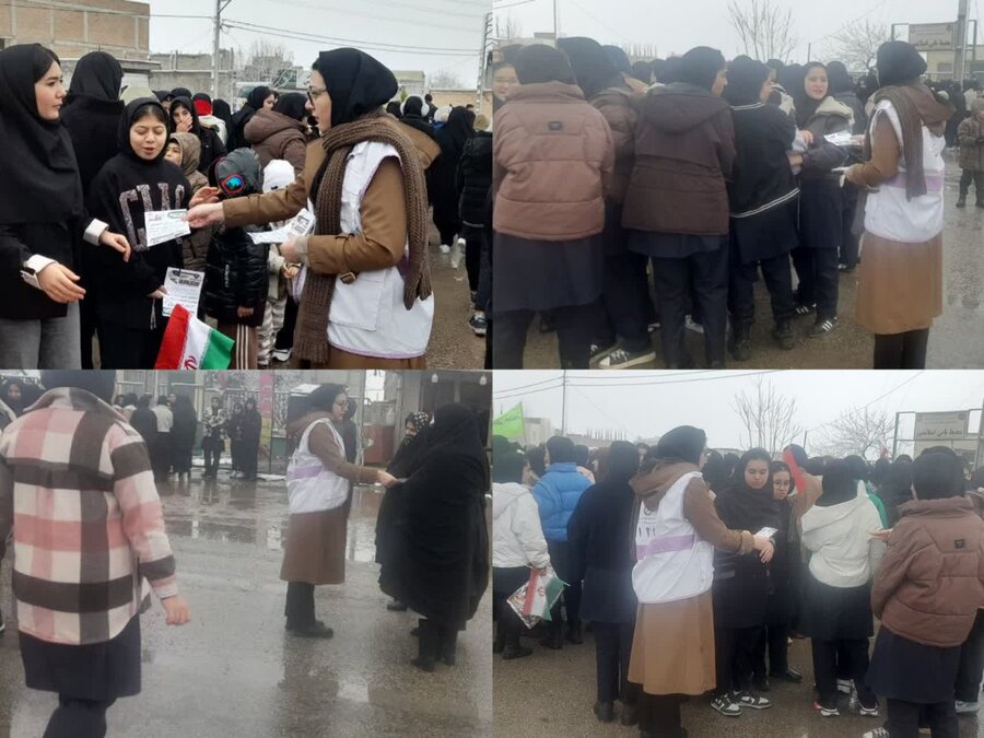 اصلاندوز| حضور پر رنگ اورژانس اجتماعی شهرستان اصلاندوز در راهپیمایی ۲۲ بهمن