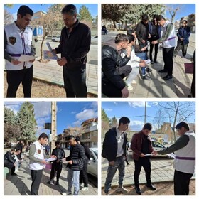 توزیع پوستر و بروشورهای آموزشی توسط اورژانس اجتماعی در سطح شهرستان نقده