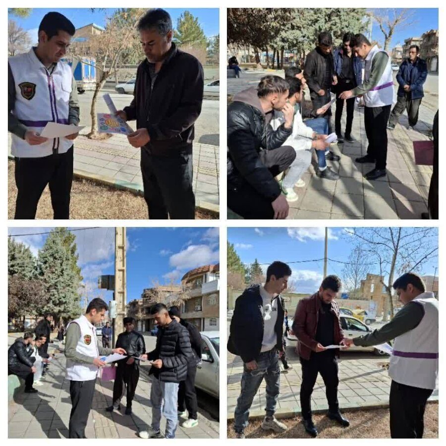 توزیع پوستر و بروشورهای آموزشی توسط اورژانس اجتماعی در سطح شهرستان نقده