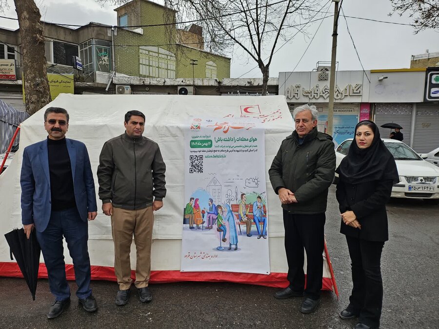 برپایی چادر پویش «سلام محله» در قروه به مناسبت یومالله ۲۲ بهمن