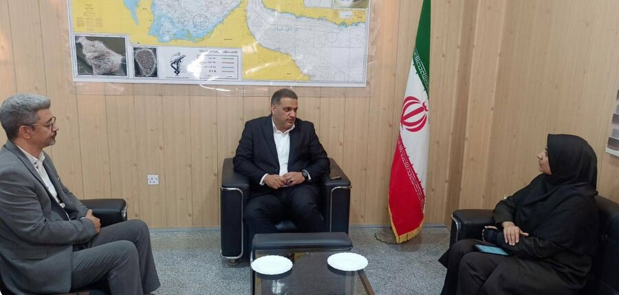 دیدار مدیرکل بهزیستی هرمزگان با فرماندار شهرستان بندرلنگه