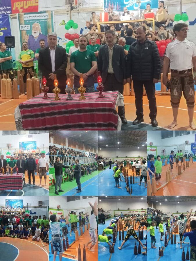 شرکت فرزندان ورزشکار موسسه خیریه احسان آسمانی، در جشن گلریزان گود زورخانه‌ای شیر خدا قاین