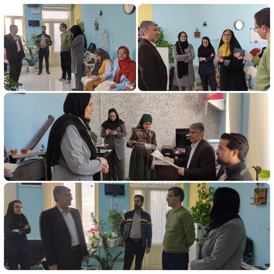 بازدید رئیس بهزیستی شهرستان قاینات از مکان پیشنهادی کارگاه تولیدی حمایتی در دست احداث شهر قاین