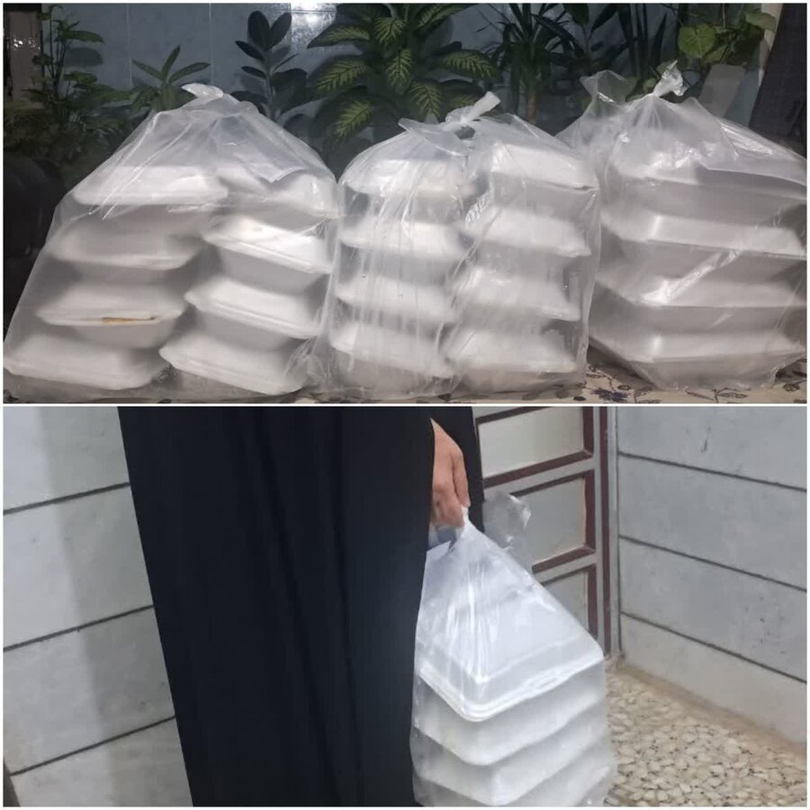 چهارمحال| شهرستان فارسان | توزیع بسته های غذای گرم در بین جامعه هدف