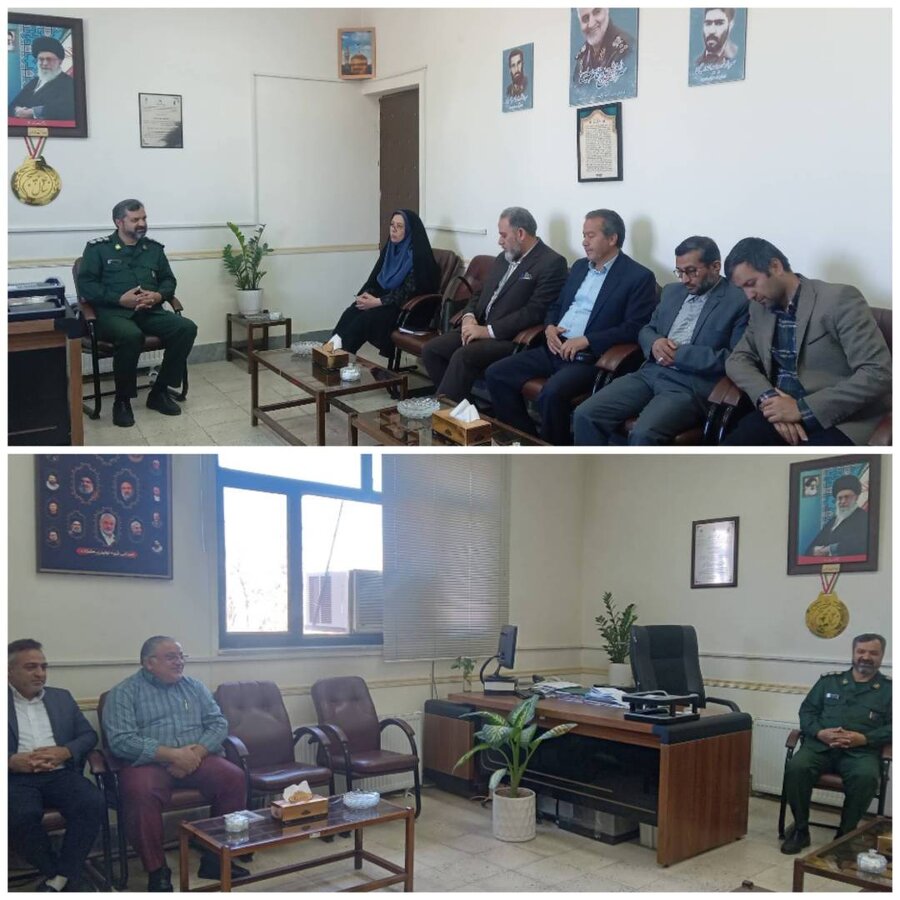 دیدار سرپرست بهزیستی شهرستان بیرجند با فرمانده ناحیه مقاومت سپاه