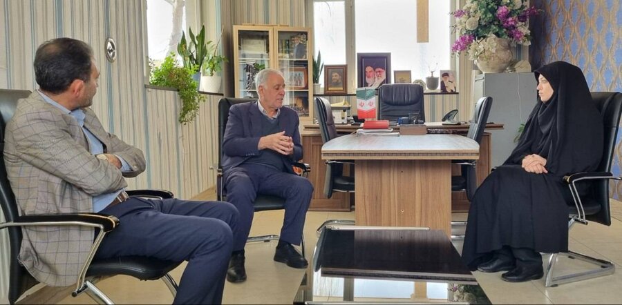 دیدار امیدبخش رئیس بهزیستی سلماس با خیر نیک‌اندیش