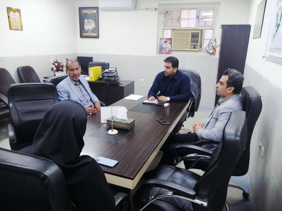 برگزاری جلسه همکاری مشترک بهزیستی آبادان و بیمارستان شهید بهشتی 