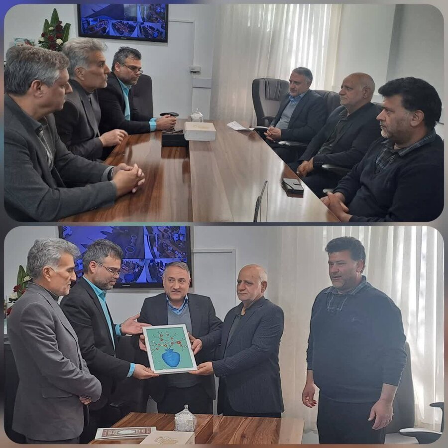  رئیس بهزیستی شهرستان فردوس با رئیس اتاق اصناف شهرستان دیدار و گفتگو نمود