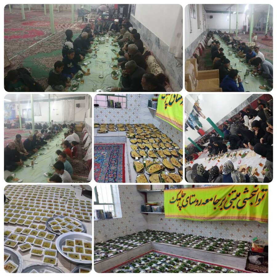 برگزاری مراسم افطاری روزانه در روستای چاهک موسویه بخش سده قاینات