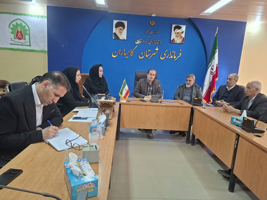 جلسه شورای ساماندهی سالمندان در فرمانداری کامیاران برگزار شد