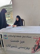 شمیرانات | برپایی میز خدمت مرکز مثبت زندگی در مصلای نماز جمعه لواسان