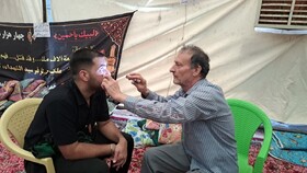 اردکان / برگزاری اردوی جهادی سلامت و ویزیت رایگان طب سنتی در مسیر پیاده‌روی اربعین حسینی