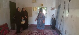 بازدید میدانی رئیس بهزیستی بیله‌ سوار از مددجویان روستایی در مسیرهای صعب العبور، توزیع بسته های معیشتی در ایام اربعین حسینی
