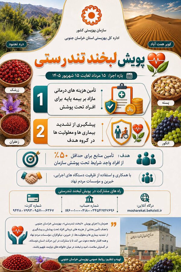 پویش لبخند تندرستی در خراسان جنوبی