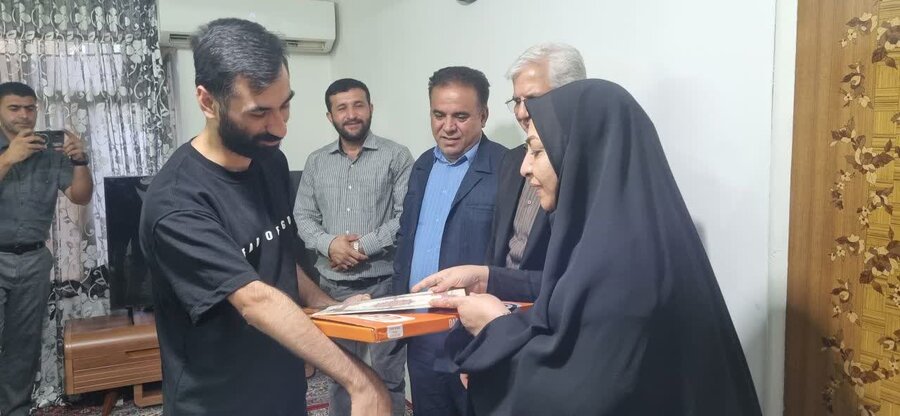 تجلیل از ورزشکار مدال‌آور گرگانی با حضور مدیرکل بهزیستی گلستان