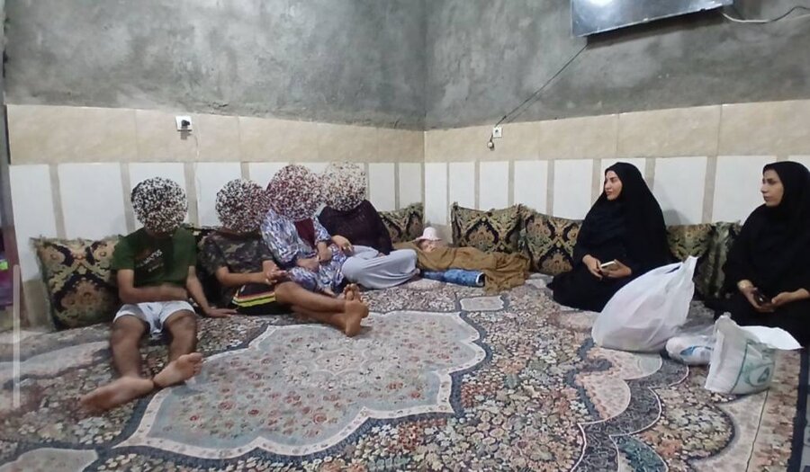 بازدید از خانواده‌های دارای چند عضو معلول در بخش رودخانه