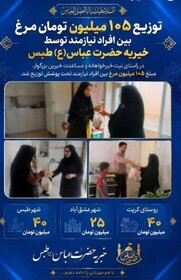 توزیع ۱۰۵ میلیون تومان اقلام پروتئینی میان مددجویان بهزیستی طبس و عشق آباد