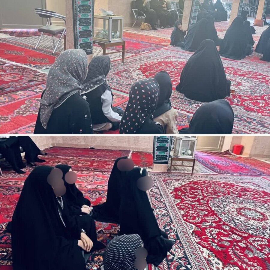 حضور دختران مرکز شبه خانواده «افق روشن» تحت نظارت بهزیستی بشرویه در مجلس عزاداری رحلت پیامبر اکرم(ص)
