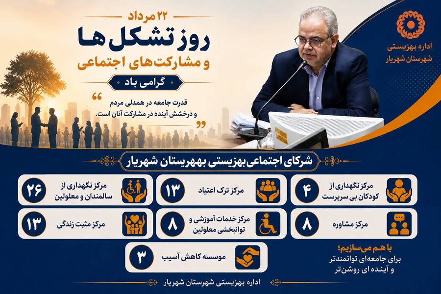 شهریار | گسترش چتر حمایتی بهزیستی از طریق شبکه شرکای اجتماعی
