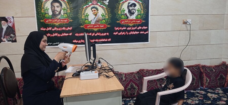 لامرد| گامی برای سلامت بینایی کودکان؛ اجرای طرح آمبلیوپی در بخش چاهورز
