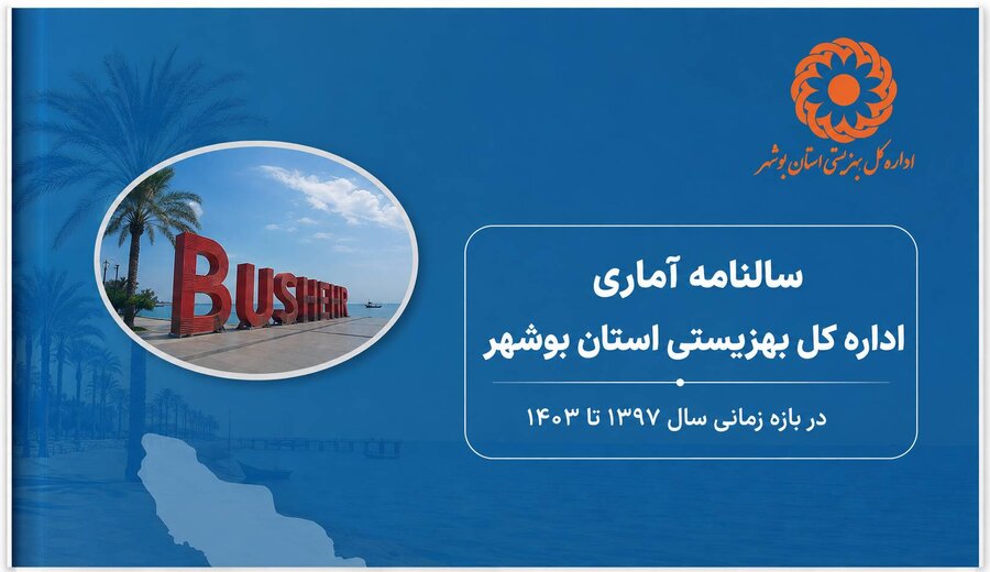 سالنامه آماری اداره کل بهزیستی استان بوشهر در بازه زمانی از سال ۱۳۹۷ تا ۱۴۰۳