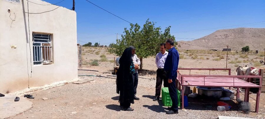 بازدید مسئولان شهرستان بم از روستاهای صعب‌العبور آبادچهل‌تن و داج