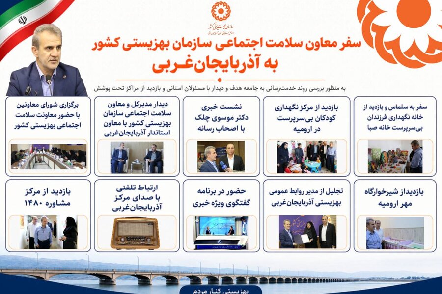 گزارش تجمیعی|سفر معاون سلامت اجتماعی سازمان بهزیستی کشور به آذربایجان‌غربی