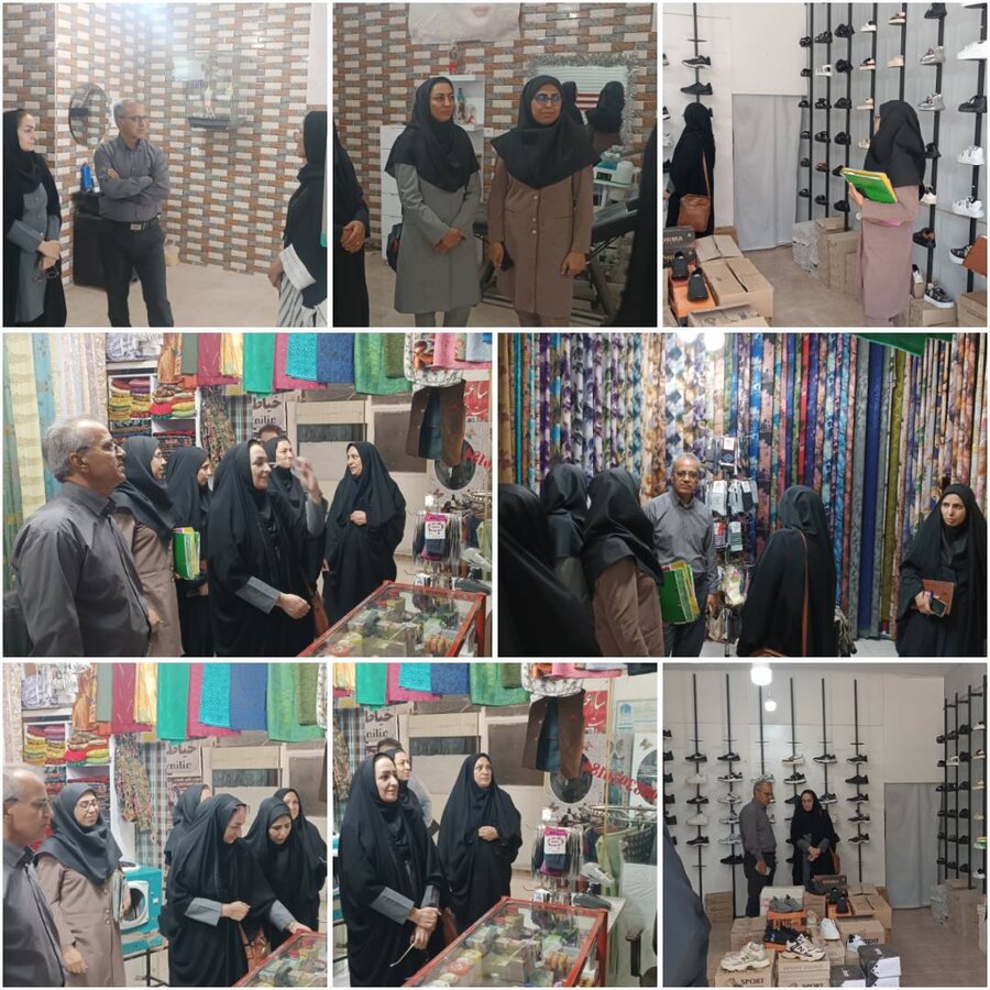 بازدید معاون توسعه کارآفرینی ،اشتغال و توانمندسازی از طرح‌های اشتغال‌زایی در شهرستان درمیان