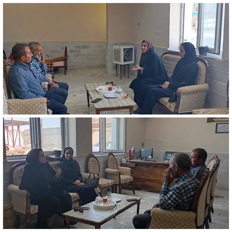 دیدار رئیس شورای اسلامی بخش درح با رئیس اداره بهزیستی شهرستان سربیشه در راستای ارتقای خدمات اجتماعی