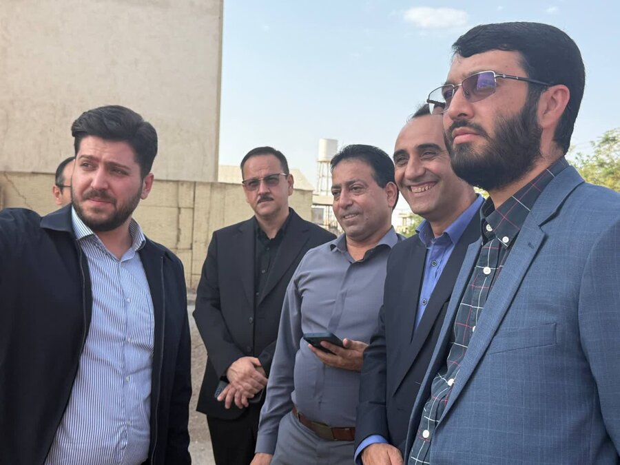 بازدید مسئولان از ساختمان درمانگاه تخصصی در حال احداث توانبخشی فرزندان آسمانی