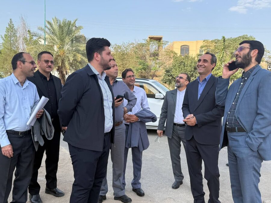 بازدید مسئولان از ساختمان درمانگاه تخصصی در حال احداث توانبخشی فرزندان آسمانی