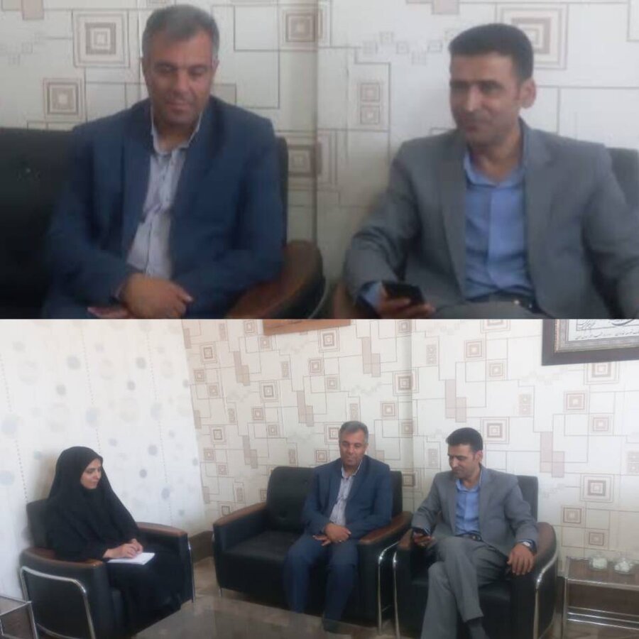 دیدار رئیس اداره بهزیستی با بخشدار مرکزی در راستای پیگیری مشکلات گروه همیار