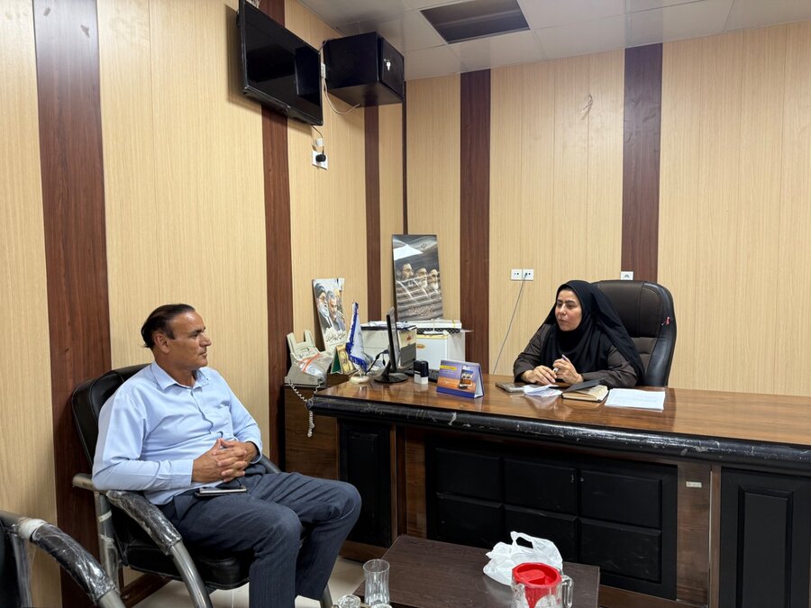 لامرد|دیدار رئیس بهزیستی لامرد با بخشدار خیرگو با محوریت مسائل مددجویان
